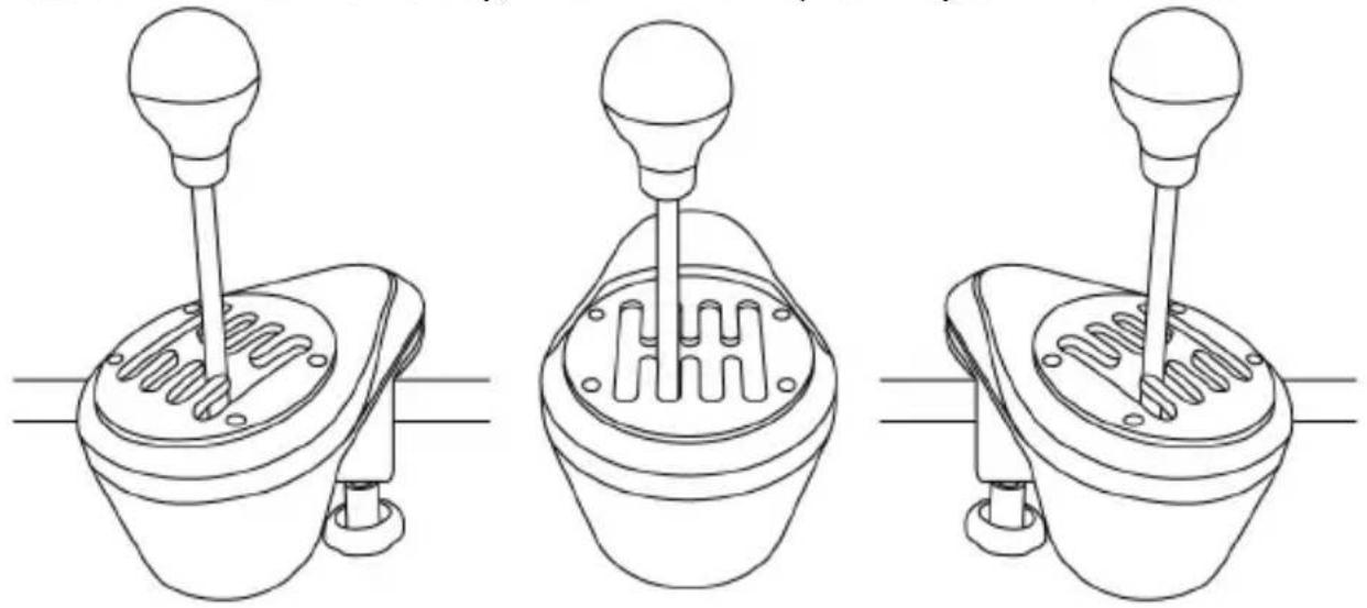 THRUSTMASTER TH8A Add-On Shifter - Polohovanie a otáčanie upínacieho systému (možno nastavit' o 360°) - 2