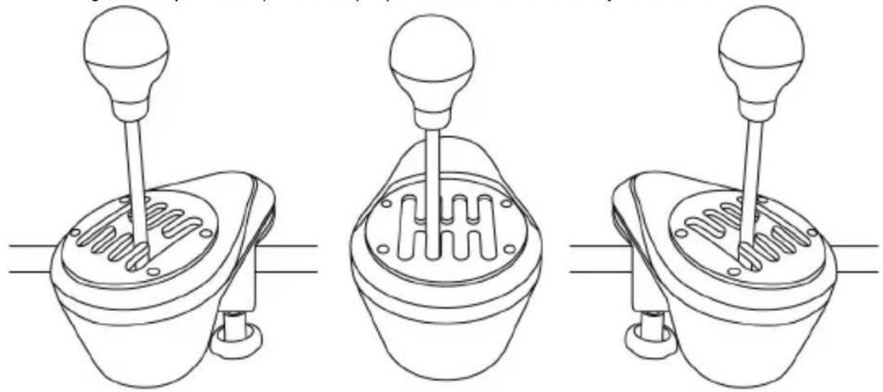THRUSTMASTER TH8A Add-On Shifter - Posicionar e rodar o sistema de fixação (pode ser ajustado sobre 360°) - 2