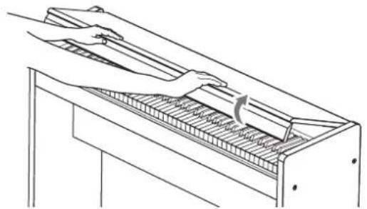 KORG C1 Air - Öffnen des Tastaturdeckels - 1