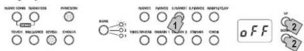 HAND LONG TRANSFER FUNCTION TOUCH MELISSURE REVERSE CHOCOL RANGE 1 VIRISSIONAL CHOCOL 1 ON 2 CHOCOL NAPTIC LAV 1 OFF 2 DOWN 2