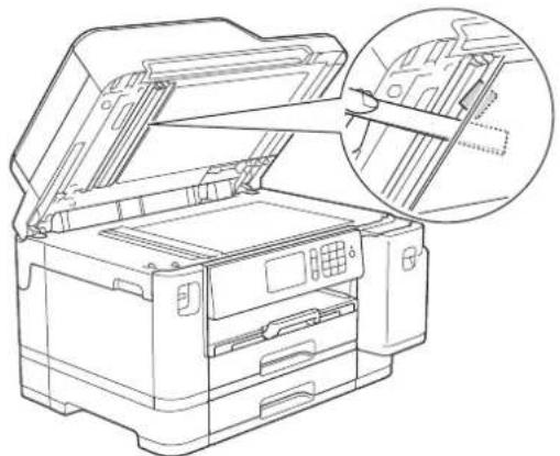 BROTHER MFC-J5945DW - Odstranění útržků papíru uvízlých uvnitř jednotky ADF - 1