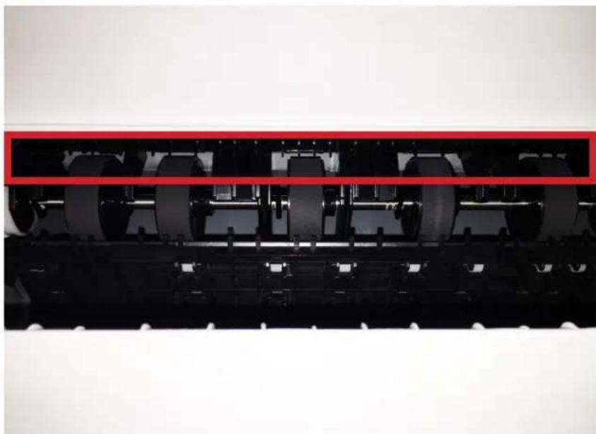 FUJIFILM Smartlab Frontier-S DX100 - Cleaning ink from upper paper guide rollers - 2