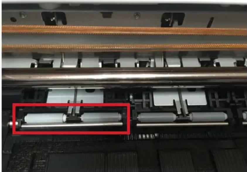 FUJIFILM Smartlab Frontier-S DX100 - Cleaning ink from upper paper guide rollers - 1