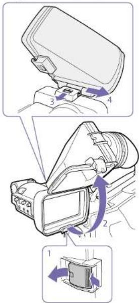 SONY PXW-X400 - Detaching the Viewfinder Barrel - 1