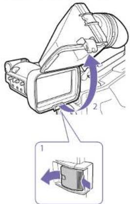 SONY PXW-X400 - Lifting Up the Viewfinder Barrel and Eyepiece - 1