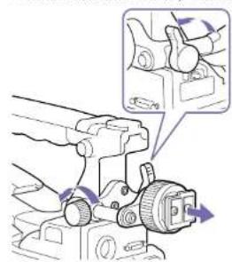 SONY PXW-X400 - Attaching the BKW-401 Viewfinder Rotation Bracket - 1