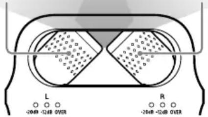 L R -20dB -12dB OVER -20dB -12dB OVER