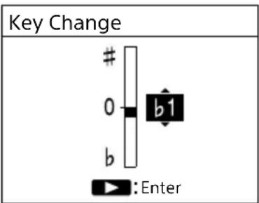 Key Change # 0 b1 b ► :Enter