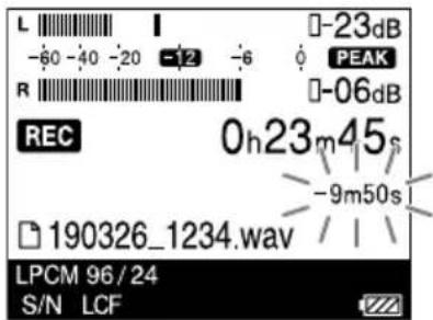 L -60 -40 -20 -12 -6 R REC -23dB PEAK -06dB 0h23m45s -9m50s 190326_1234.wav LPCM 96/24 S/N LCF