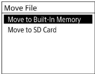 Move File Move to Built-In Memory Move to SD Card