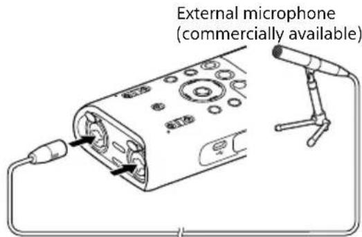 External microphone (commercially available)