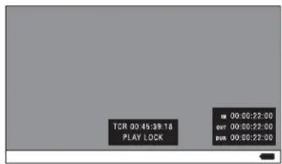 TCR 00:45:39:18 PLAY LOCK 00:00:22:00 out 00:00:22:00 run 00:00:22:00