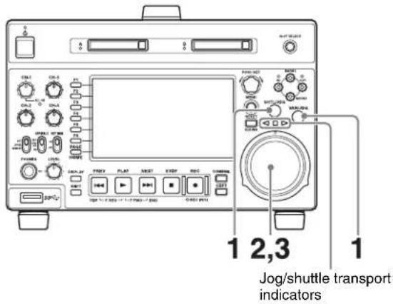 1 2,3 1 Jog/shuttle transport indicators