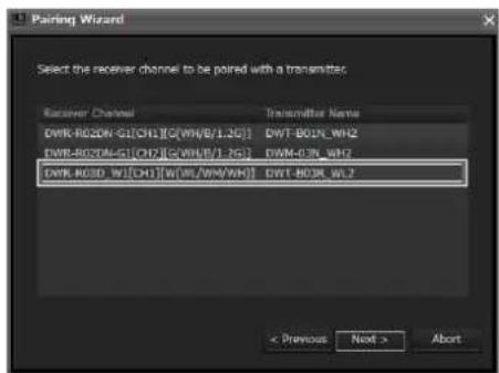 SONY DWR-R02D - [Pairing wizard] window - 2
