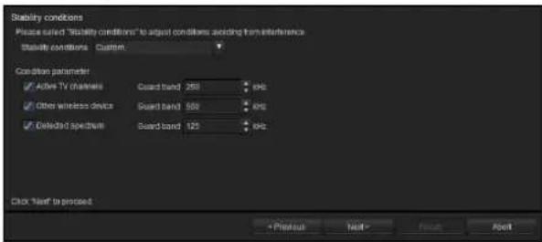 SONY DWR-R02D - Specify conditions for avoiding interference, and click [Next>]. - 1