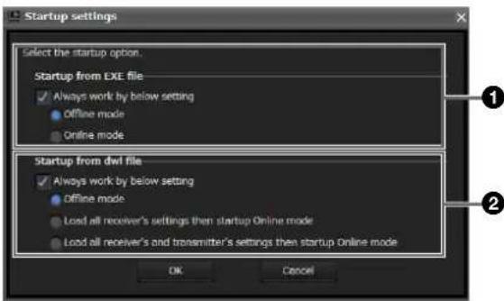 SONY DWR-R02D - [Startup settings] Window - 1