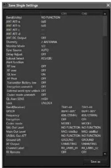 SONY DWR-R02D - To save the individual settings of a device to a file - 2