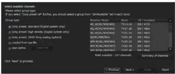 SONY DWR-R02D - Select the channel plan. - 1