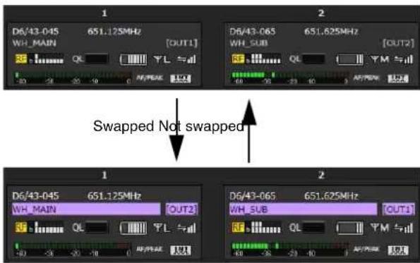 SONY DWR-R02D - About the Wireless Studio Display when OUTPUT SWAP is Enabled - 3