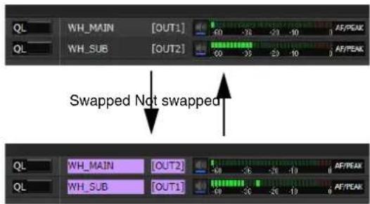 SONY DWR-R02D - About the Wireless Studio Display when OUTPUT SWAP is Enabled - 1