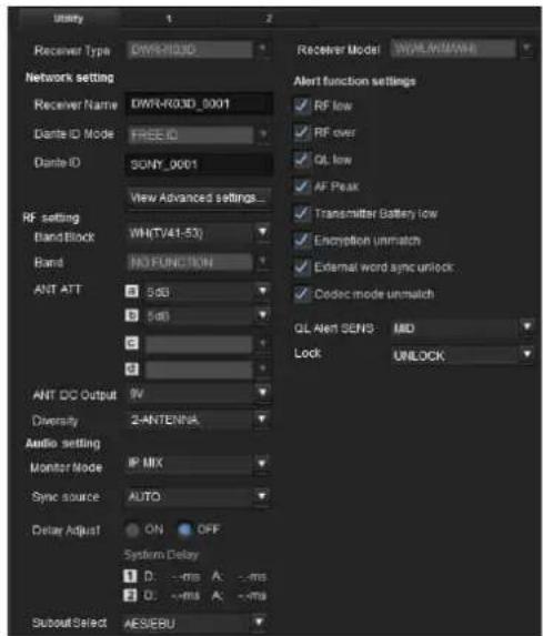 SONY DWR-R02D - [Utility] tab - 1