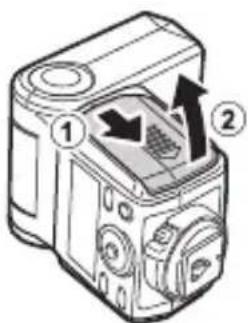 OLYMPUS FL-700WR - Vkládání baterií - 1
