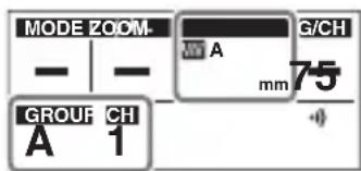 MODE ZOOM G/CH A mm 75 GROUP CH A 1