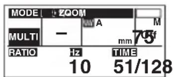 MODE ZOOM MULTI — A mm 705 RATIO Hz TIME 10 51/128