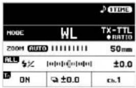 TIME MODE WL TX-TTL ●RATIO 200M AUTO 11111111 50mm RLL # ≥ |*||+||+||+||+|| ±0.0 ID ON ±0.0 cn.1