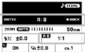RATIO A: B • BACK 200M AUTO 50mm ±0.0 A B 1:1 ON ±0.0 ca.1