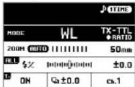 TIME MODE WL TX-TTL ●RATIO 200M AUTO 1111111 50mm RLL $Z (0.000) (0.000) ±0.0 ON Q±0.0 cs.1