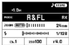 1.0M MODE R&FL RX 200M AUTO 24mm $ [H=O][H=O] 1/128 CL 1 ISO100 F4.0