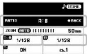 RATIO A: B BACK 200H AUTO 50mm T: R 1/128 B 1/128 US ON c#.1
