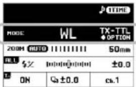 TIME MODE WL TX-TTL OPTION 200M AUTO 11111111 50mm ALL $X 100000000 ±0.0 ON Q ±0.0 ca.1