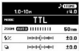 1.0-10m TTL MODE: 200M AUTO 11111111 50mm $X 0.0 ±0.0 Q 0.0 ±0.0