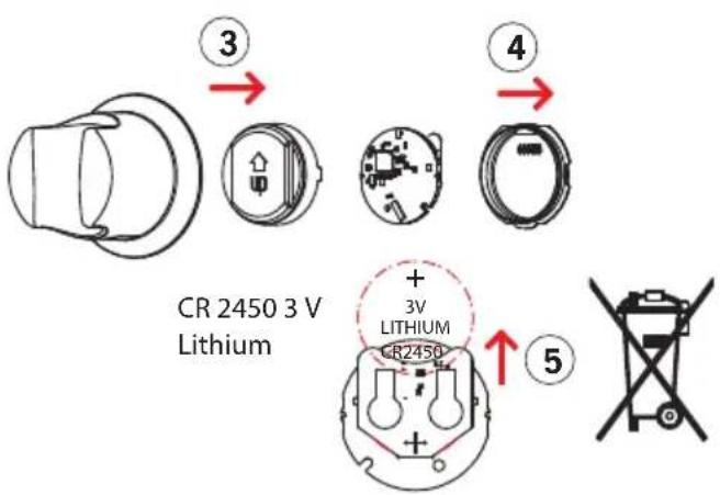 Oras Optima 2701F - Changing the battery - 1