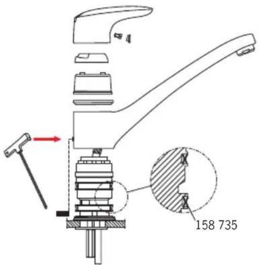 Oras Vega 1800 - Changing the spout's seals - 1