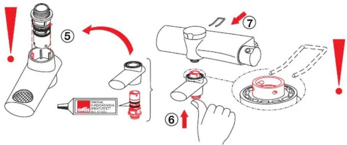 Oras Eterna 6389U - Changing the diverter - 3