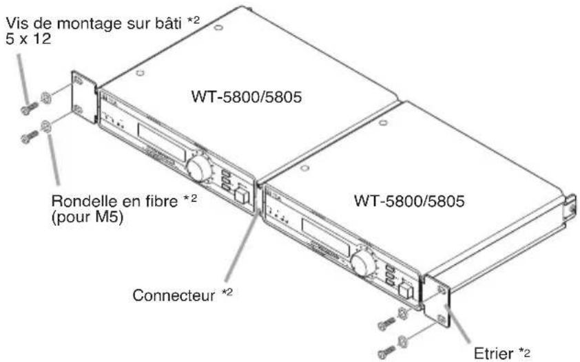 Vis de montage sur bâti *2 5 x 12 WT-5800/5805 Rondelle en fibre *2 (pour M5) Connecteur *2 WT-5800/5805 Etrier *2