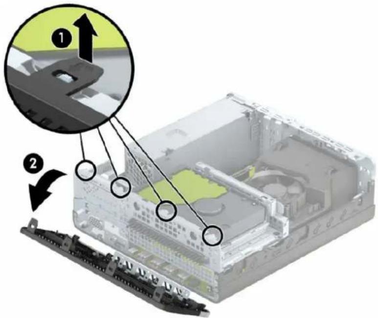 HP ProDesk 600 G4 - Sejmutí předního panelu - 1