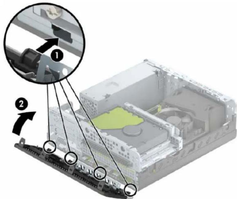 HP ProDesk 600 G4 - Nasazení čelního panelu - 1