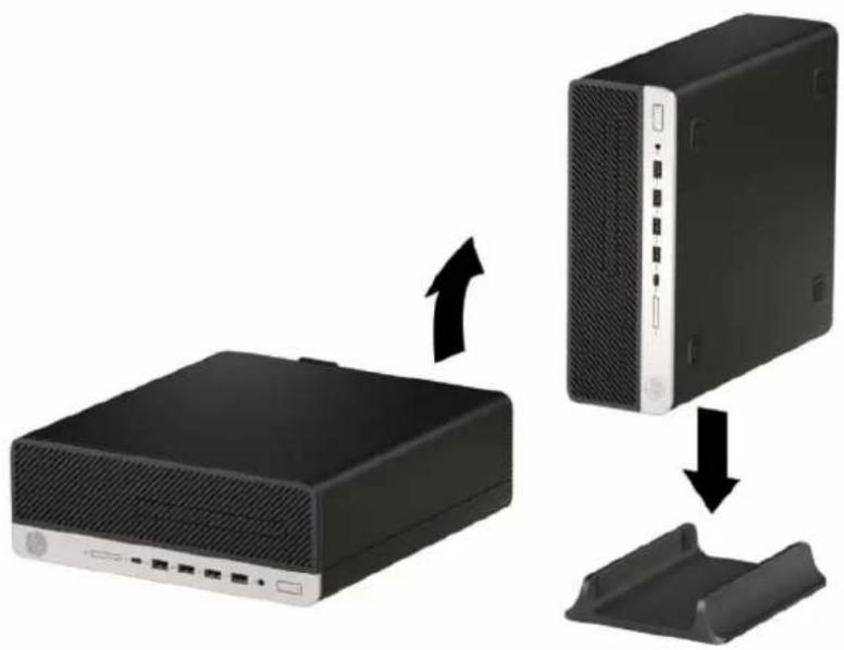HP ProDesk 600 G4 - Změna orientace ze stolního počítače na typ tower - 2