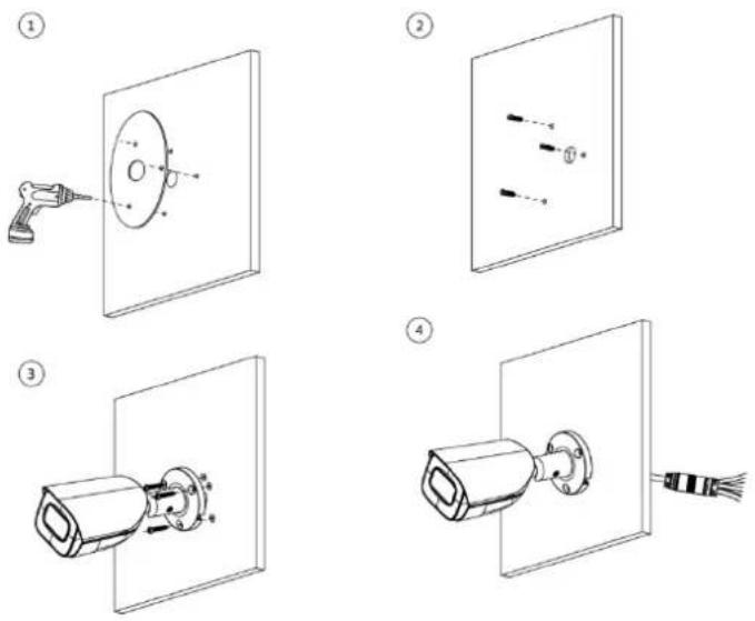 Dahua Technology IPC-HFW3541E-AS - Cable going through the mounting surface - 1