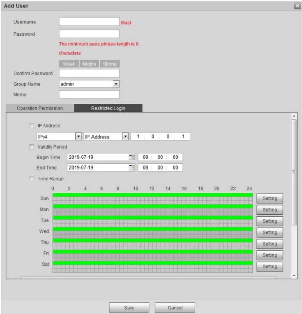 Dahua Technology IPC-HDBW3541R-ZAS - Step 2 Click Add User. - 2