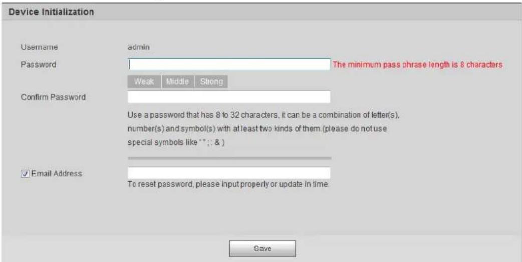 Dahua Technology IPC-HDBW3541R-ZAS - Device Initialization - 3