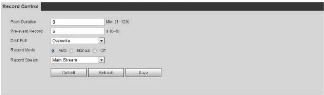 Dahua Technology IPC-HDBW3541R-ZAS - Setting Record Control - 2