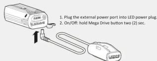 Lezyne Mega Drive 1800i - Run Times and Modes - 1