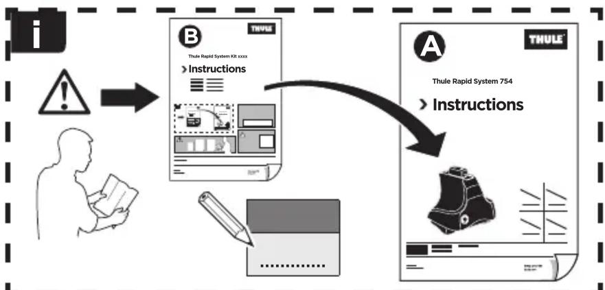 THULE Rapid System Kit 1417 - > Instructions - 1