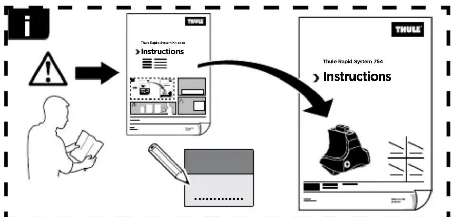 THULE Rapid System Kit 1463 - > Instructions - 1