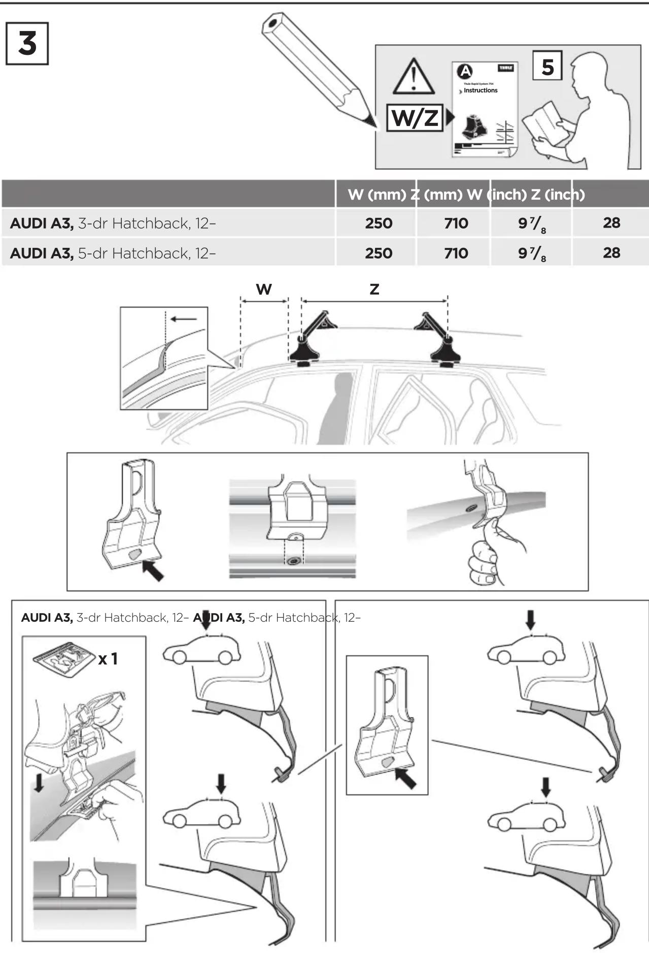 THULE Rapid System Kit 1708 - > Instructions - 17
